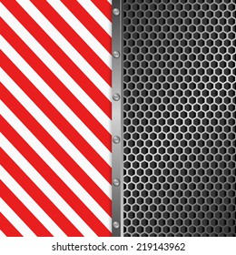 white and red stripes with grate texture