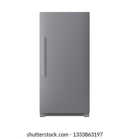 white Refrigerator isolated on white background. Vector illustration fridge