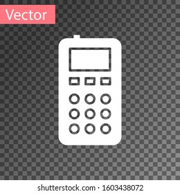 White Remote control icon isolated on transparent background.  Vector Illustration