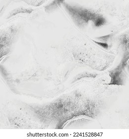 White Repeat Background. Grey Gray Ink Grain Floor. Grey Tile Wall. White Grey Color Science. Light Abstract Science. White White Vector Ceramic. Light Science Texture. Vector Seamless Painting.