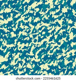 White Repeated Doddle Vector Illustration. Camouflage Pattern Colorful  Seamless Pattern. Orange Repeated Grunge Graphic Background. GoldBlue Seamless Summer Graphic Clouds.