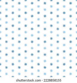 white repetitive background. blue simple hand drawn snowflakes. vector seamless pattern. winter holiday. christmas design template for greeting card, banner, flyer, invitation. modern stylish texture