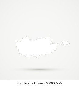 White Republic Cyprus Map Illustration