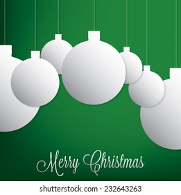 White retro baubles in vector format.