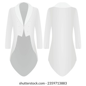 White retro coat. vector illustration