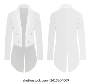 White retro coat. vector illustration