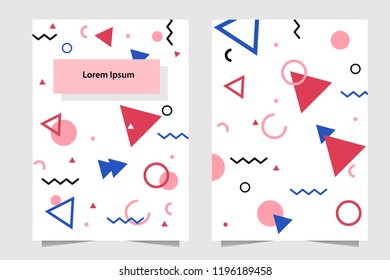 White Retro cool Background Memphis style for banner, book cover, wrapped paper etc