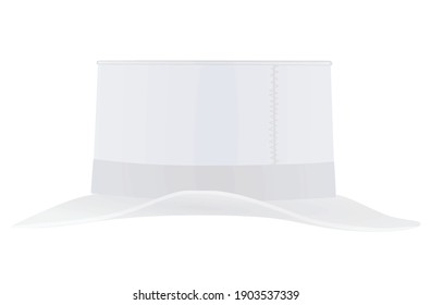 White  retro hat. vector illustration