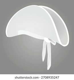 White retro hat. vector illustration