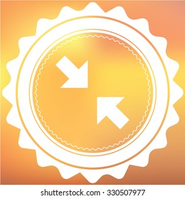 A White Retro Icon Isolated on a Red and Yellow Background - Pinch
