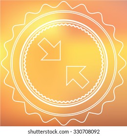 A White Retro Icon Isolated on a Red and Yellow Background -  Pinch