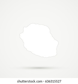 White Reunion Map Illustration