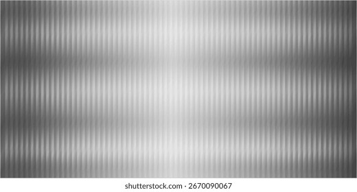 Fondo de cristal acanalado blanco con ondas heladas grises suaves. Un Vector de panel acanalado que crea un efecto aireado y ligero. Repujado, rayado y minimalista: perfecto para superficies de acrílico o policarbonato.