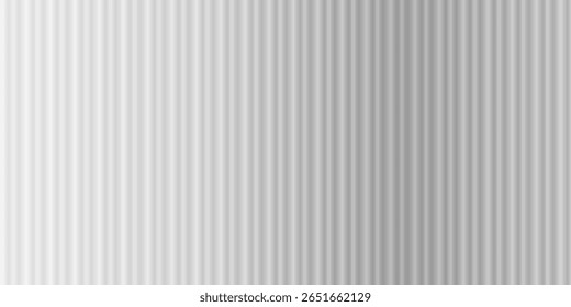 Textura de vidro com nervuras brancas com acrílico fosco cinza macio e superfície ondulada ressequida. Close de uma janela de porta canelada. O design arejado e delicado cria uma sensação leve e elegante — ilustração vetorial.