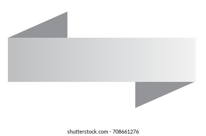 white ribbon banner. banner on white background. 