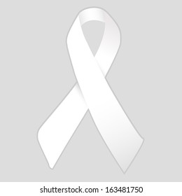 White ribbon Campaign. Vector symbol