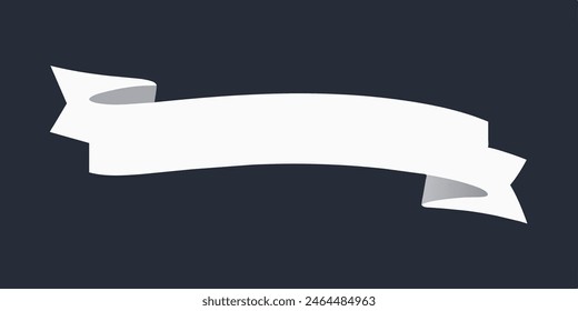 A white ribbon contrasts elegantly against a deep blue backdrop
