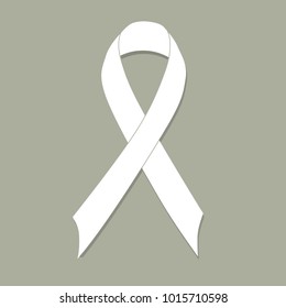 White ribbon vector illustration