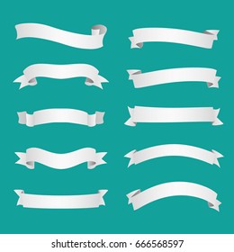 Ilustración vectorial de cintas blancas