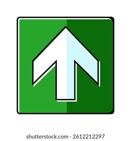 white right left arrow emergency color icon vector. white right left arrow emergency sign. isolated symbol illustration