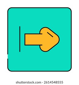 white right left arrow emergency line icon vector. white right left arrow emergency sign. isolated symbol illustration