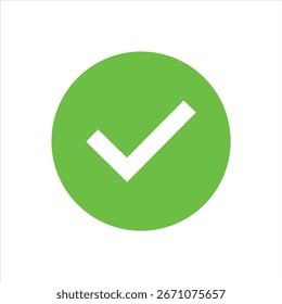 Icono de marca de verificación de garrapata derecha blanca en Vector verde sobre fondo transparente. estilo plano. icono de garrapata para diseño de Sitio web, logotipo, App, diseño de interfaz de usuario