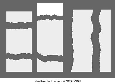 White ripped blank horizontal stripes