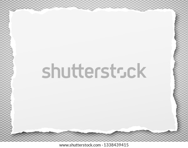 White Ripped Notebook Paper Torn Note Stock Vector Royalty Free 1338439415 Shutterstock 4883