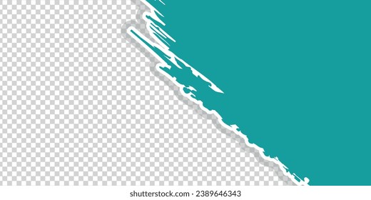 White ripped paper strips collection. Realistic paper scraps with torn edges. Sticky notes, shreds of notebook pages. Vector illustration.
