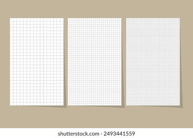 White ripped paper strips collection. Realistic paper scraps with torn edges. Sticky notes, shreds of notebook pages