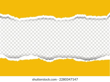Weißes, gerissenes Papier und transparenter Hintergrund 
mit Farbverlauf-Mesh, Vektorgrafik