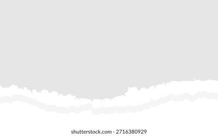 weißes gerissenes oder zerrissenes Papier einzeln auf transparentem png-Hintergrund. Vektorgrafik.