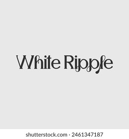 White Ripple Word Mark Logo Design 