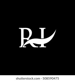 White RJ Swoosh Logo Vector