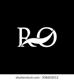 White RO Swoosh Logo Vector