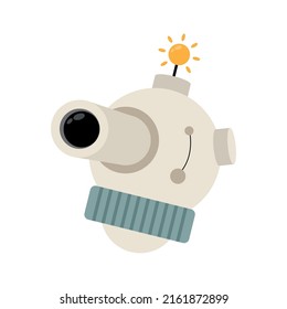 icono futuro de cabeza de robot blanco