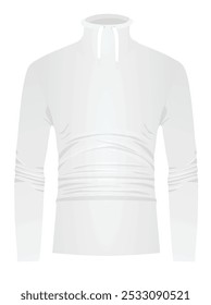 White roll neck shirt. vector illustration