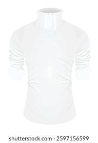 White roll neck shirt. vector illustration