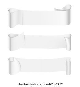 White Roll Paper Banners 