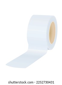 White roll tape. vector illustration