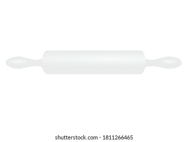 White rolling pin. vector illustration