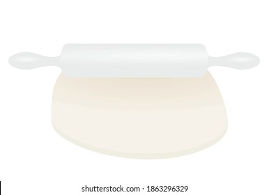 White rolling pin. vector illustration