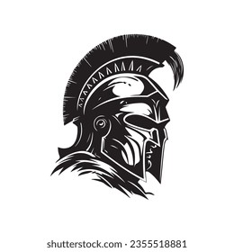 White Roman Centurion Helmet Vector