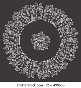 White romantic classic vector lace