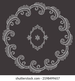 White romantic classic vector lace