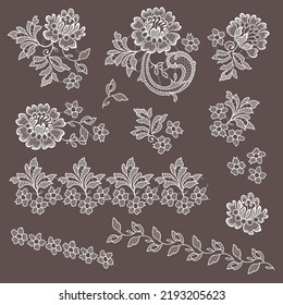 White romantic lace clip art