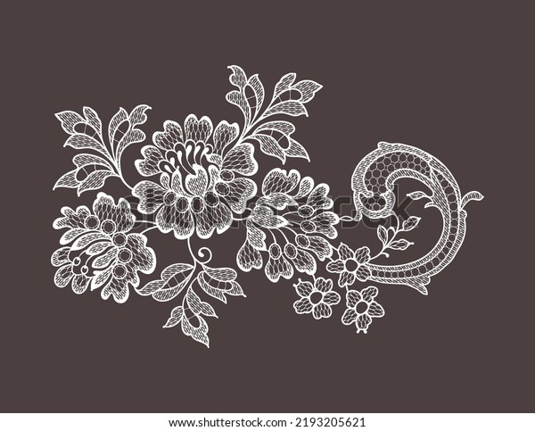 White Romantic Lace Clip Art Stock Vector (Royalty Free) 2193205621 ...