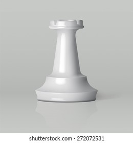 White rook. Chess piece