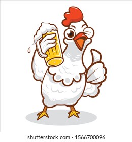 white rooster chicken hen logo brand character mascot 