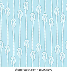 White rope on the blue background